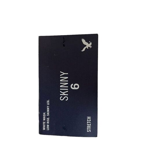 AMERICAN EAGLE SKINNY STRETCH White Wash Low Rise Studded Jeans NWT sz 6 x 32 - Picture 16 of 16